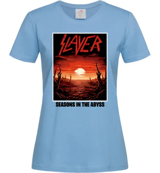 Жіноча футболка Slayer season in the Abyss Блакитний фото