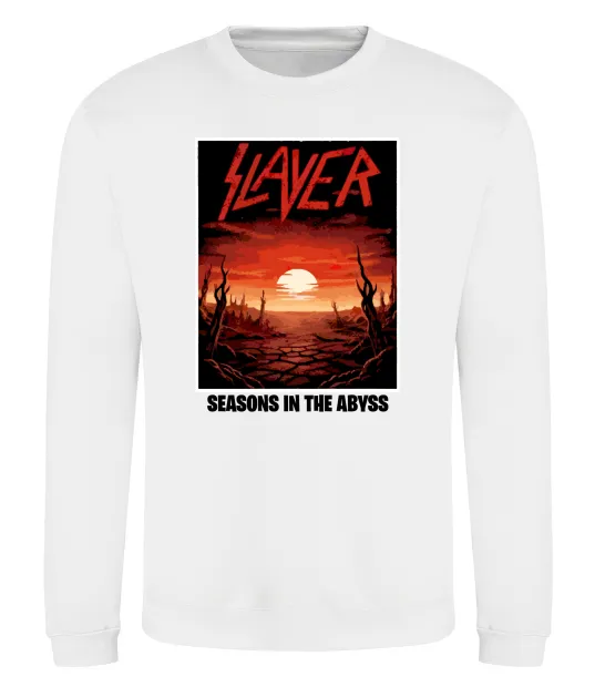 Світшот Slayer season in the Abyss Білий фото