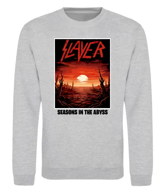 Світшот Slayer season in the Abyss Сірий меланж фото