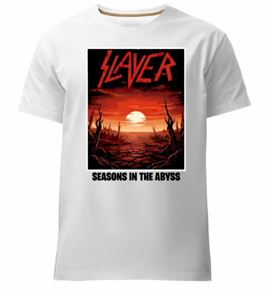 Чоловіча преміум футболка Slayer season in the Abyss Білий фото