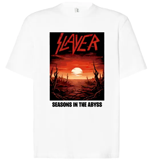 Футболка Оверсайз Slayer season in the Abyss Білий фото