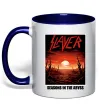 Чашка з кольоровою ручкою Slayer season in the Abyss Глибокий темно-синій фото