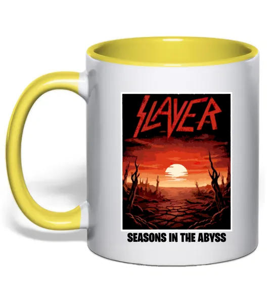 Чашка з кольоровою ручкою Slayer season in the Abyss Лимонний фото