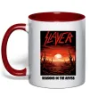 Чашка з кольоровою ручкою Slayer season in the Abyss Червоний фото