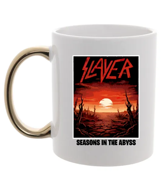Чашка з кольоровою ручкою Slayer season in the Abyss Золото фото