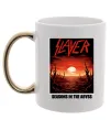 Чашка з кольоровою ручкою Slayer season in the Abyss Золото фото