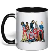 Чашка з кольоровою ручкою Korn art Чорний фото