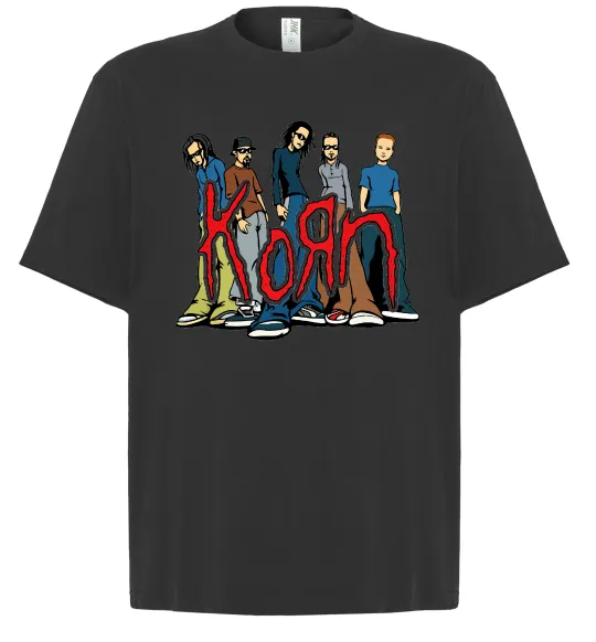 Футболка Оверсайз Korn art Чорний фото