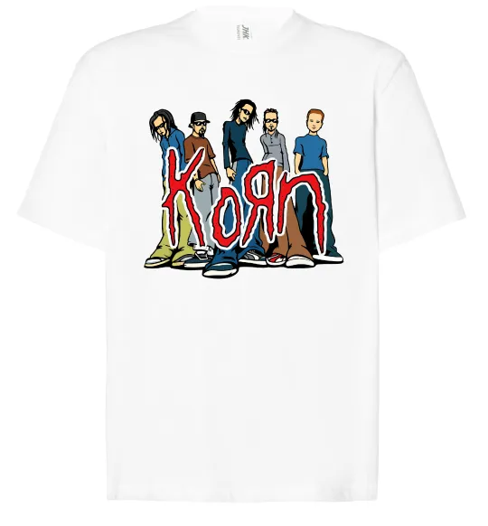 Футболка Оверсайз Korn art Білий фото