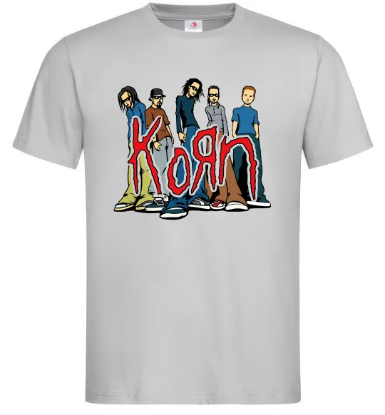 Мужская футболка Korn art Серый фото