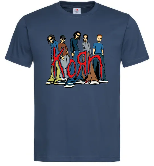 Мужская футболка Korn art Темно-синий фото