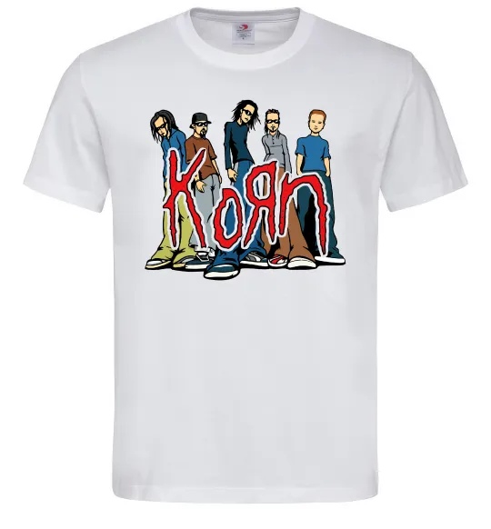 Мужская футболка Korn art Белый фото