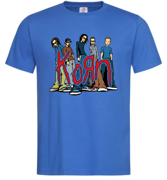 Мужская футболка Korn art Ярко-синий фото