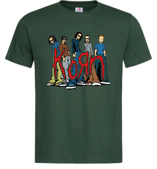 Мужская футболка Korn art Темно-зеленый фото