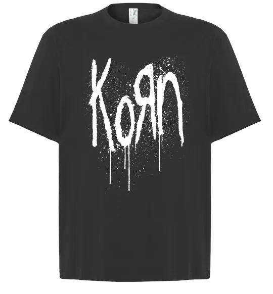 Футболка Оверсайз KORN logo Черный фото
