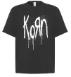 Футболка Оверсайз KORN logo Черный фото
