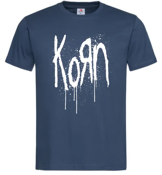 Мужская футболка KORN logo Темно-синий фото