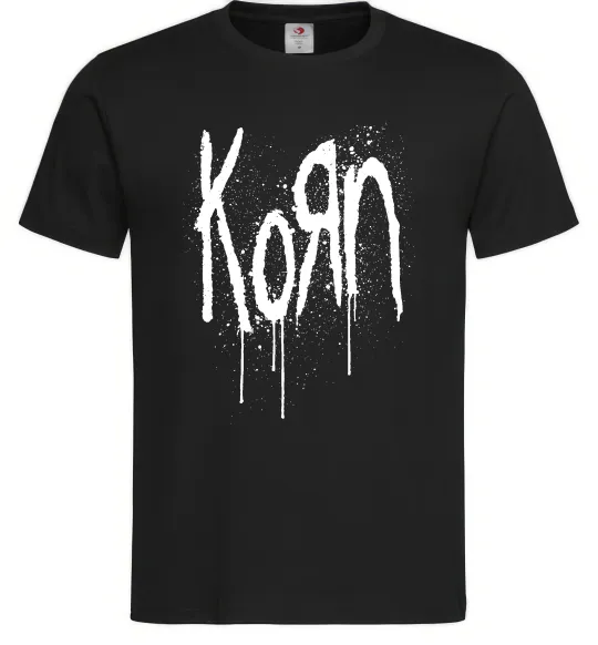 Мужская футболка KORN logo Черный фото