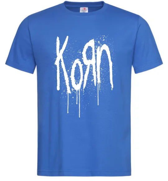 Мужская футболка KORN logo Ярко-синий фото