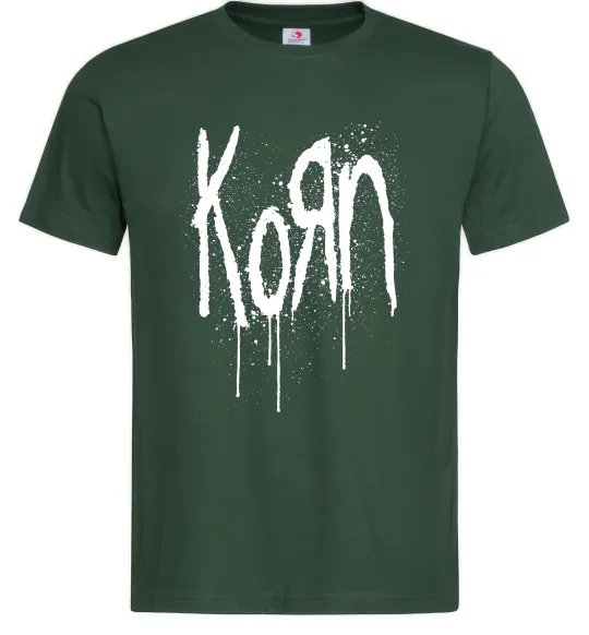 Мужская футболка KORN logo Темно-зеленый фото