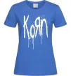 Женская футболка KORN logo Ярко-синий фото