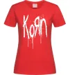 Женская футболка KORN logo Красный фото