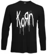 Лонгслів KORN logo Чорний фото