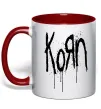 Чашка с цветной ручкой KORN logo Красный фото
