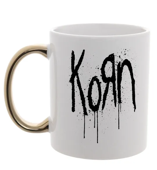 Чашка с цветной ручкой KORN logo Золото фото