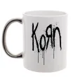 Чашка с цветной ручкой KORN logo Серебро фото