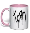 Чашка с цветной ручкой KORN logo Нежно розовый фото