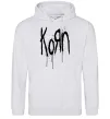 Мужская толстовка (худи) KORN logo Серый меланж фото