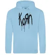 Женская толстовка (худи) KORN logo Голубой фото