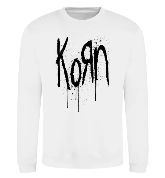 Світшот KORN logo Білий фото