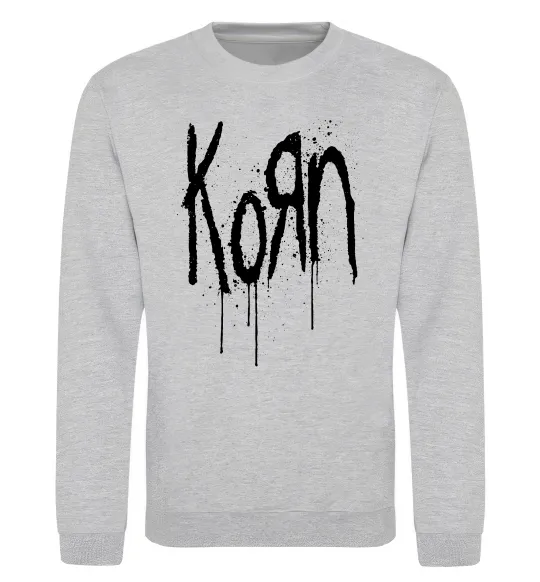Світшот KORN logo Сірий меланж фото