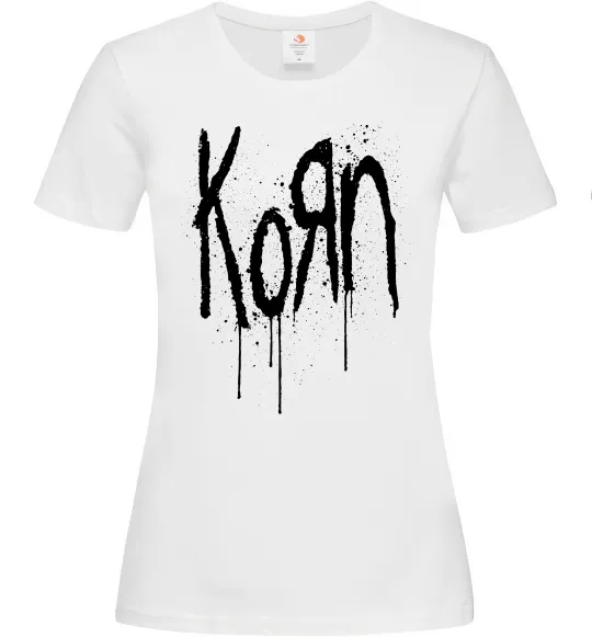 Женская футболка KORN logo Белый фото