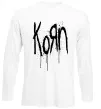 Лонгслів KORN logo Білий фото