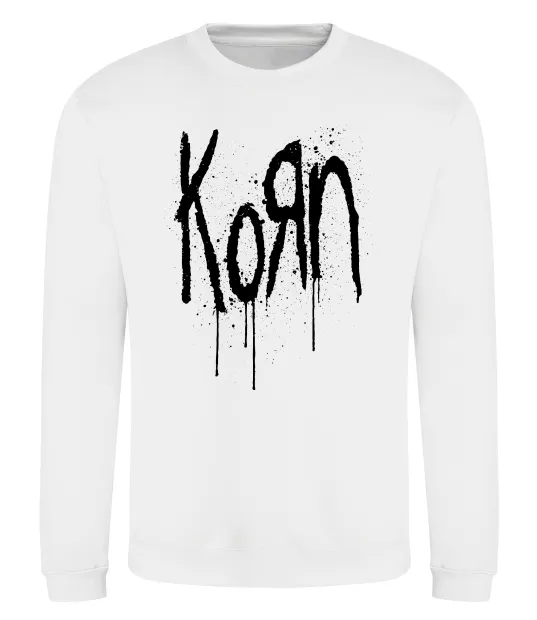Світшот KORN logo Білий фото
