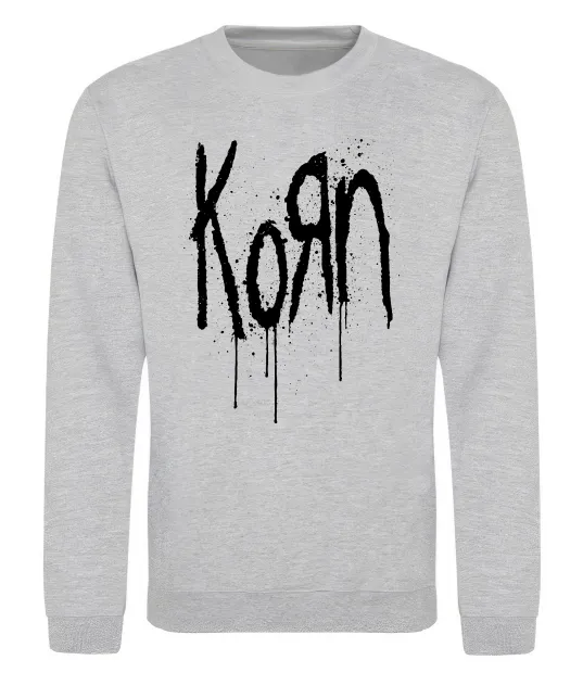Світшот KORN logo Сірий меланж фото