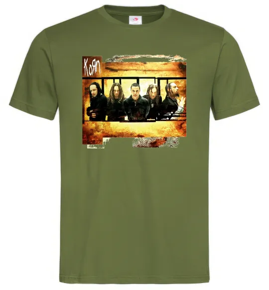 Мужская футболка Корн Оливковый фото