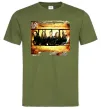 Мужская футболка Корн Оливковый фото