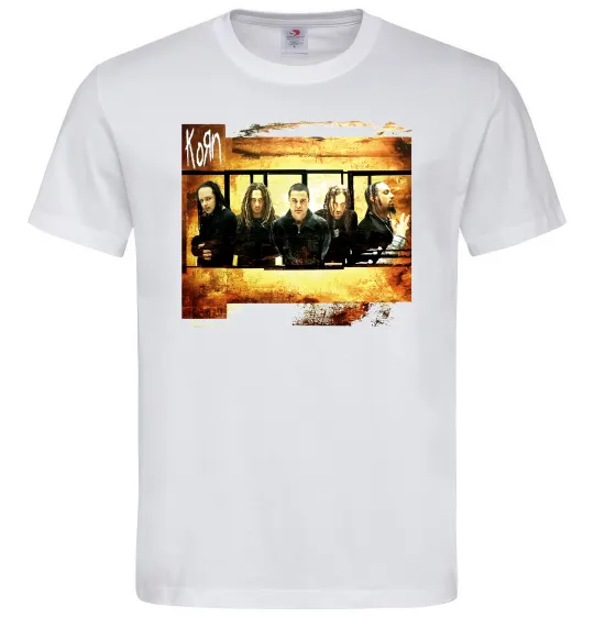 Мужская футболка Корн Белый фото