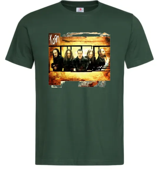 Мужская футболка Корн Темно-зеленый фото