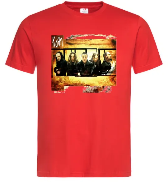 Мужская футболка Корн Красный фото