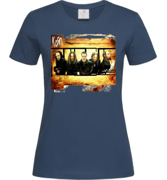 Жіноча футболка Корн Темно-синій фото