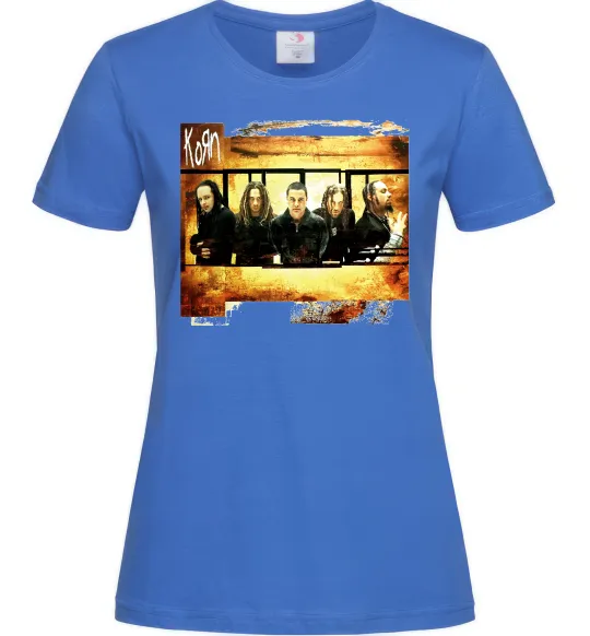 Жіноча футболка Корн Яскраво-синій фото