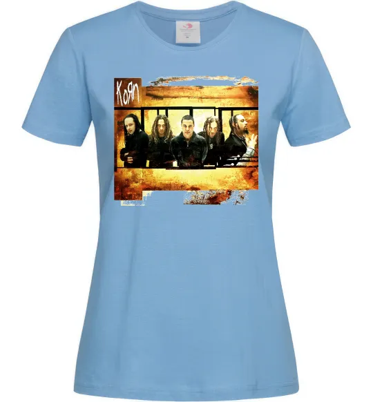 Жіноча футболка Корн Блакитний фото