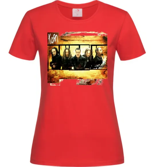 Жіноча футболка Корн Червоний фото