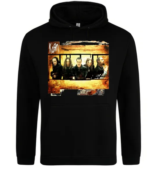 Мужская толстовка (худи) Корн Черный фото