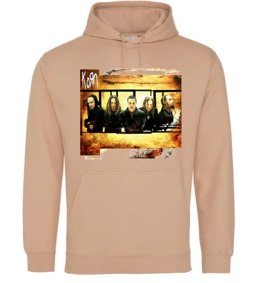 Мужская толстовка (худи) Корн Песочный фото